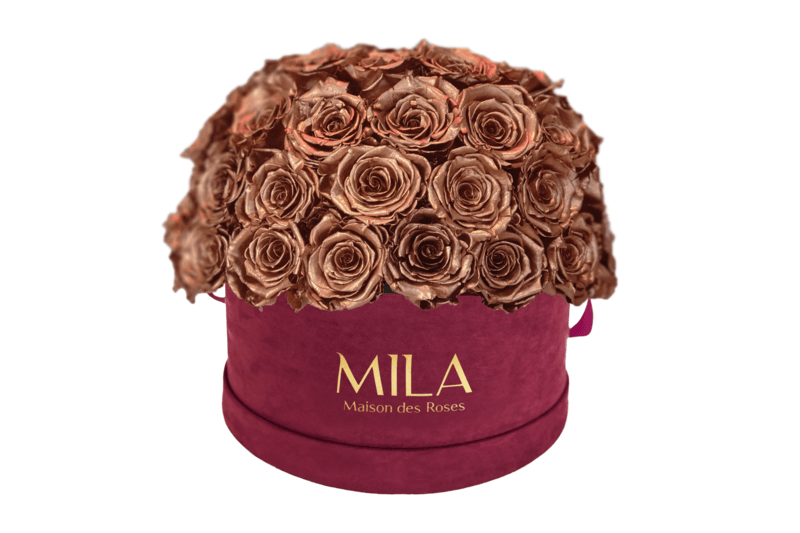 Mila Velour Large burgundy dome - MILA Maison Des Roses