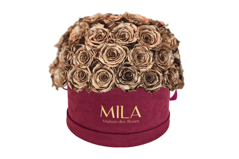 Mila Velour Large burgundy dome - MILA Maison Des Roses