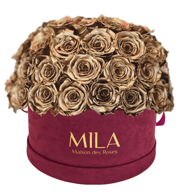 Mila Velour Large burgundy dome - MILA Maison Des Roses