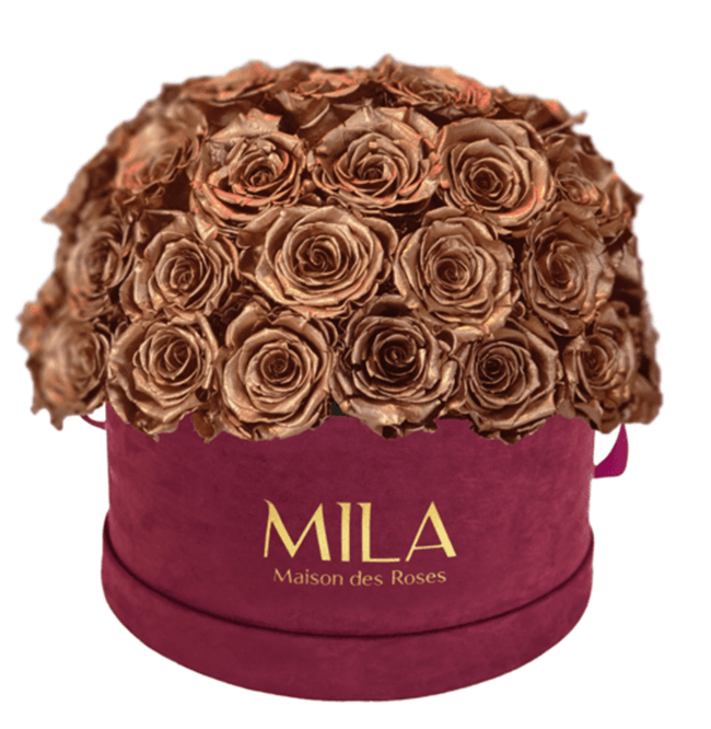 Mila Velour Large burgundy dome - MILA Maison Des Roses