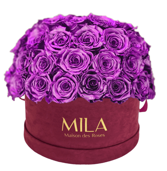 Mila Velour Large burgundy dome - MILA Maison Des Roses